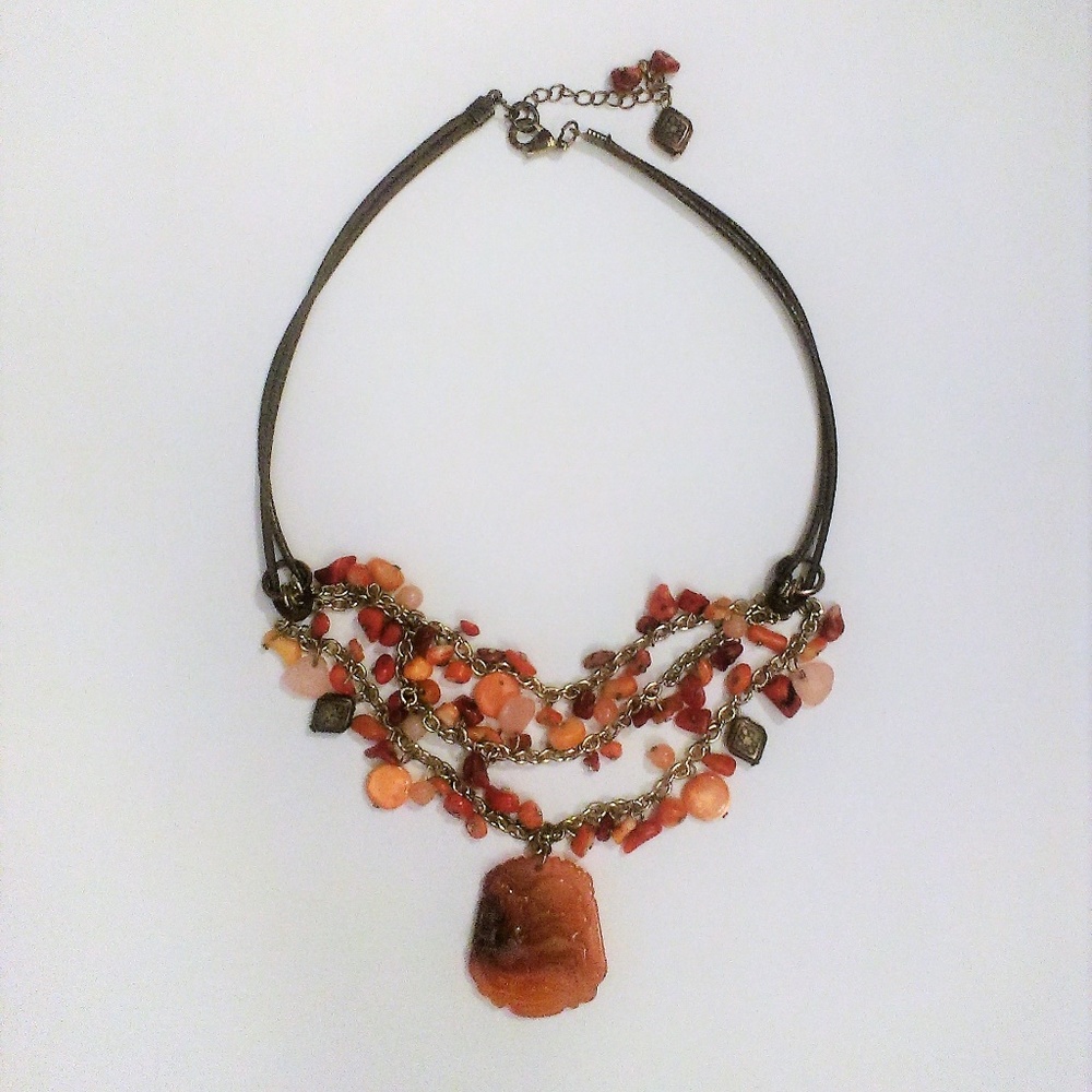 Jade Running Horse Statement Necklace